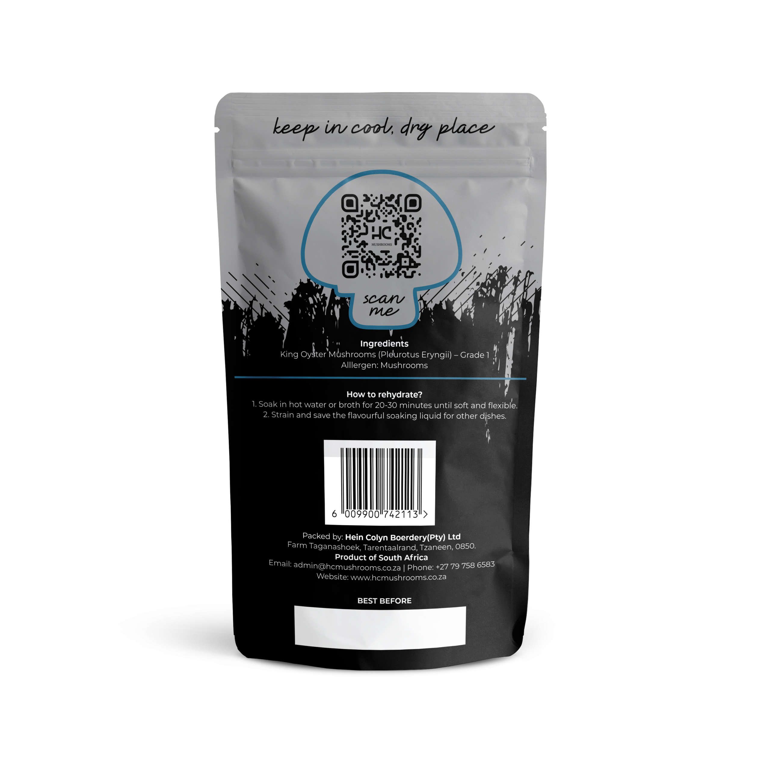 MOCKUP - Dried King Oyster Mushrooms back