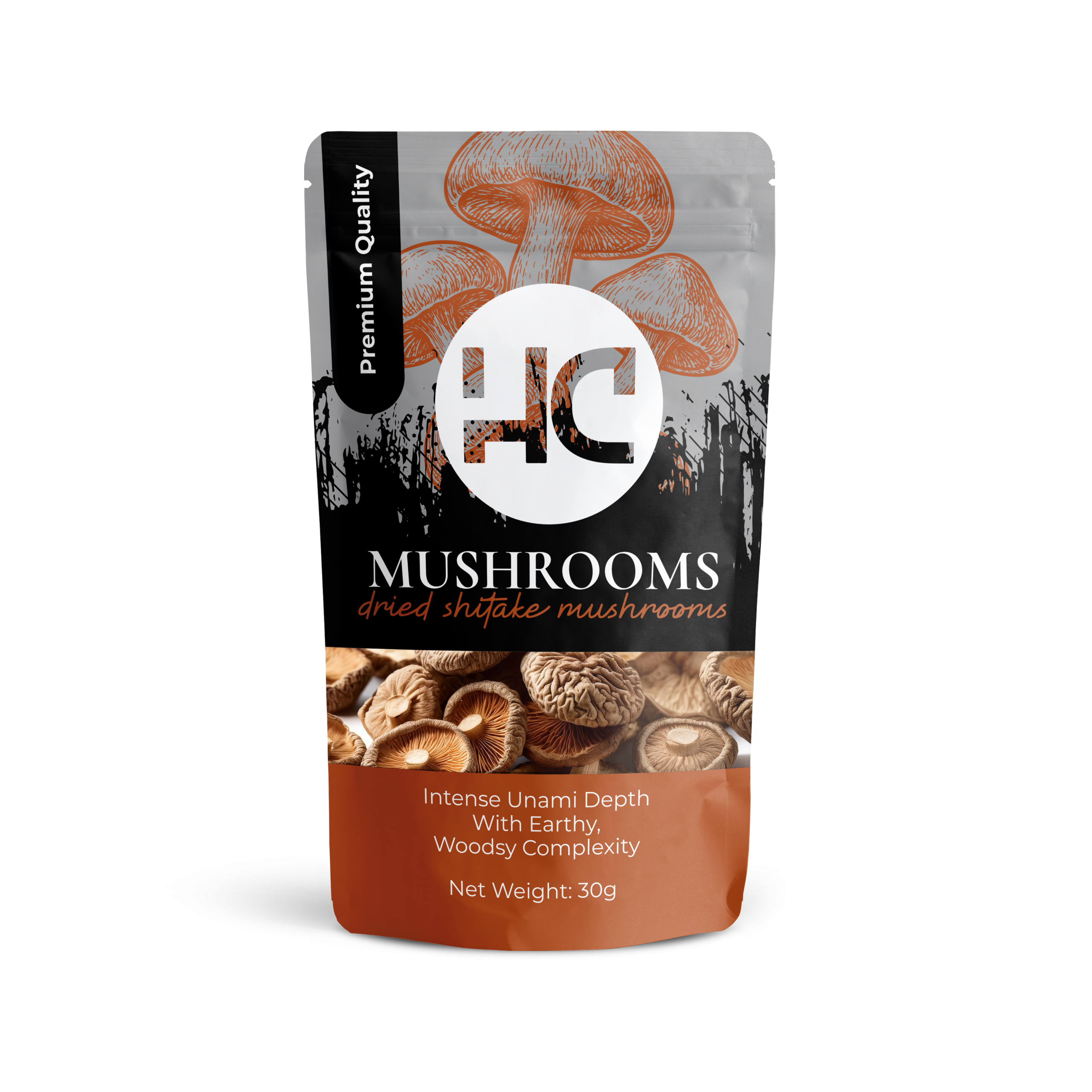 MOCKUP - Dried Shitake Mushrooms
